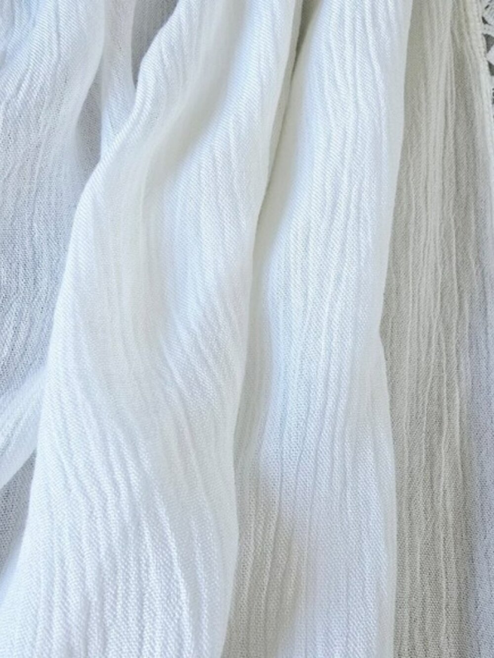 Nordstrom Women's White Kimono One Size Flowy Lace Fairy Bohemian Romantic Y2K - Picture 7 of 13